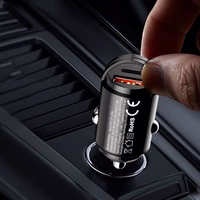 Dudao R3MAX 48W QC PD mini automašīnas lādētājs - melns