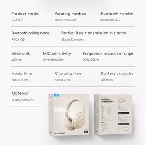 Rock Наушники O3 ANC bluetooth чёрный
