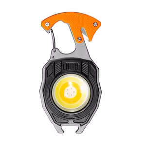 Mini lukturītis LED atslēgu piekariņš W5147 Type C ar 2 skrūvgriežu uzgaļiem oranžs