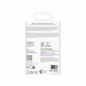 Puro TPE 12W USB-A - Lightning kabelis 2m - balts