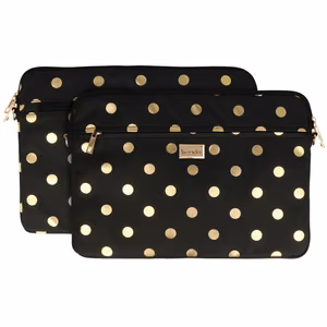 Wonder Sleeve Laptop 17 inches gold polka-dot