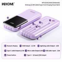 Portatīvais lādētājs WK Design "WP-66" melns 20000mAh (22.5W)