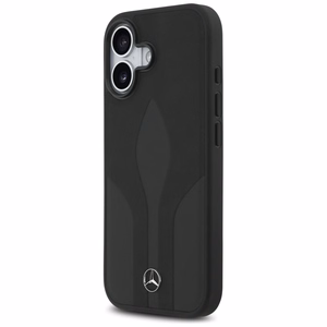 Mercedes ādas The Move magnētiskais viedtālruņa apvalks iPhone 17 - melns