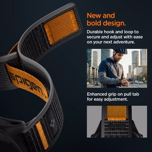 Spigen Athlex Airna Garmin Quick Release 22 mm siksniņa, melna un oranža