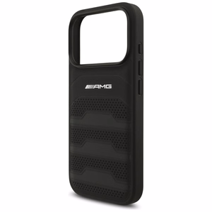 AMG Leather Debossed Lines Logo Чехол для iPhone 17 Pro - чёрный