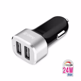 Crong Power auto lādētājs 24W - auto lādētājs 2xUSB 2.4A (aluminum)