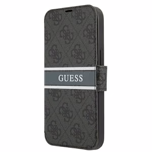 Guess GUBKP13S4GDGR iPhone 13 mini 5.4" серый/серый книжка 4G Stripe