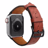 Ādas siksniņa Apple Watch 38 / 40 / 41 mm aproce – sarkana