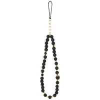 GUESS viedtālruņa apvalks IPHONE 17 Pro, saderīgs ar MagSafe GUHMP17LP4TSDPPSK (4G PU ar siksniņu un trīsstūra logotipu), melns