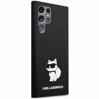 Karl Lagerfeld Silikona Choupette viedtālruņa apvalks Samsung Galaxy S24 Ultra - melns