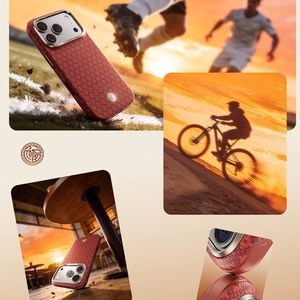 Benks ArmorGrid Edge X9 Air Navigator kevlara maciņš (C.K.FL.AP.RD.X069) iPhone 18 Pro/17 Pro, sarkans (Sawy Red)