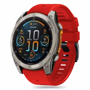 Tech-Protect Silikona līnijas siksna Garmin Fenix 5X / 5X Plus / 6X / 6X Pro / 7X / 8 (51 mm) - sarkans