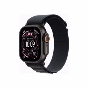 Apple (Apple Watch Ultra 3 GPS + Cellular 49mm Black Titanium Case with Black Alpine Loop - Large)