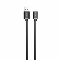 Dudao USB - USB Type C kabelis Super Ātra Uzlāde 1 m, melns (L5G-Black)
