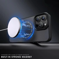 Wozinsky Oglekļa šķiedras apvalks ar Magnētisko Samsung Galaxy S25+ - Melns