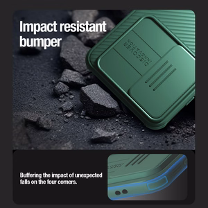 Nillkin CamShield Pro bruņots viedtālruņa apvalks ar kameras vāciņu Samsung Galaxy S24+ - zaļš