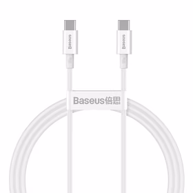 Baseus kabelis Superior PD USB-C - USB-C 1,0m balts 100W