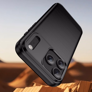 Carbon viedtālruņa apvalks iPhone 17 Pro - melns