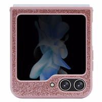 Guess Glitter Script viedtālruņa apvalks Samsung Galaxy Z Flip 5 - rozā
