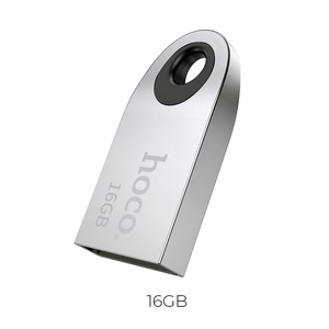 Флешка 16ГБ USB 2.0 (USB A) Hoco mini UD9 серебряная