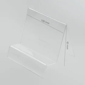 Plexi vertikālais turētājs / tālruņa un planšetdatora statīvs ar vietu cenai (Navi/Tablet)