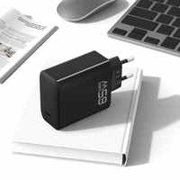 Blavec sienas lādētājs BC-8 GaN4 - Type C - PD QC 65W 3A (TCBC8G4-CB653A) melns