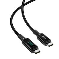 Acefast C6-03 melns USB-C - USB-C PD QC kabelis 100W 5A 480Mb/s 2m - melns