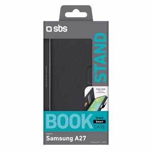 SBS Wallet Smooth Maciņš Samsung Galaxy A27 ar vāciņu - melns