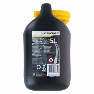 Dunlop degvielas kanna ar piltuvi, 5 l, melna