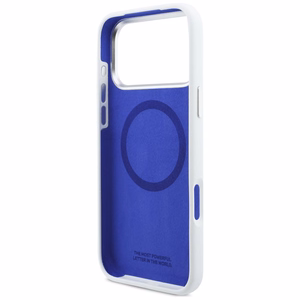 BMW M Silicon Horizontal Line MagSafe Case for iPhone 17 Pro Max - White