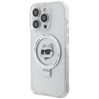 Karl Lagerfeld KLHMP15XHMRSCHH iPhone 15 Pro Max 6.7" balts ar statīvu Viedtālruņa apvalks Choupette Head MagSafe