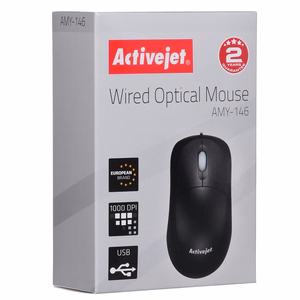 Activejet AMY-146 vadu optiskā USB pele