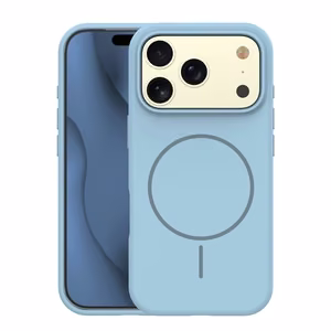 Silicone Thin Mag maciņš iPhone 17 Pro 6,3" gaiši zils