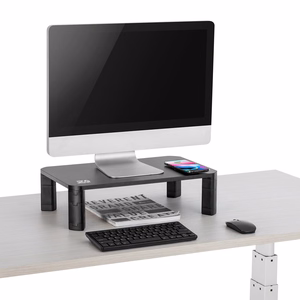 Ergo Office ER-415 Monitor Stand Shelf Wireless Qi Charging Adjustable 17" - 32" 20kg Induction Charger