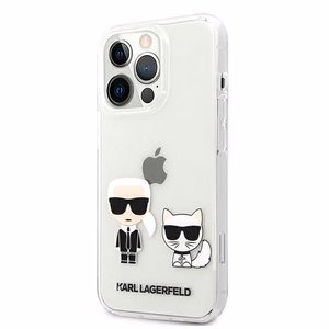 Karl Lagerfeld caurspīdīgs Karl & Choupette Maciņš for iPhone 13 Pro / 13 - caurspīdīgs