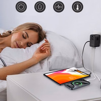 Ceļojumu adapteris Choetech PD5022 70W EU/US/AUS/UK ar iebūvētu USB-C kabeli (melns)