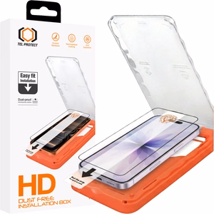 Tel Protect Dust-Free Easy Fit HD Titan rūdīts stikls priekš Iphone 16 Pro/17 melns