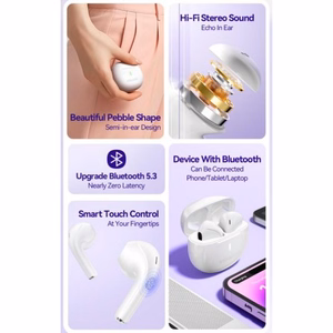 Bluetooth austiņas Essager Shine ES-07 violetas