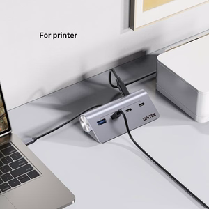 UNITEK alumīnija USB-C sadalītājs 2x USB-A 2x USB-C 5Gbps