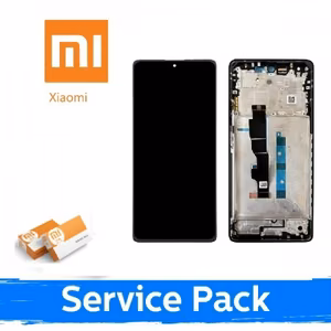 LCD displejs saderīgs ar Xiaomi Redmi Note 13 5G ar rāmi / Graphite Black / (Service Pack)
