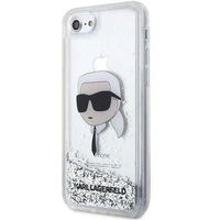 Karl Lagerfeld KLHCI8LNKHCH iPhone 7/8/SE 2020/2022 sudraba/sudraba cietais apvalks Mirdzošs Karl Galva