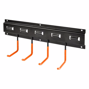 Maclean MC-193 pie sienas stiprināms dārza instrumentu organizators, tērauda, ar āķiem, maksimālā slodze 30 kg, platums 40 cm