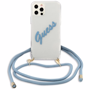 Guess GUHCP12MCRTVSBL iPhone 12/12 Pro 6.1" zilais kietais vāciņš Script Vintage