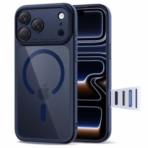 Чехол Tech-Protect Magpeak MagSafe CC для iPhone 17 Pro Max (прозрачный тёмно-синий)