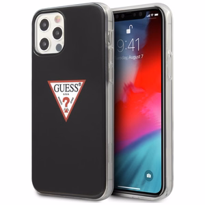 Viedtālruņa apvalks - iPhone 12/12 Pro 6.1" - melns/melns ciets Trijstūra kolekcija