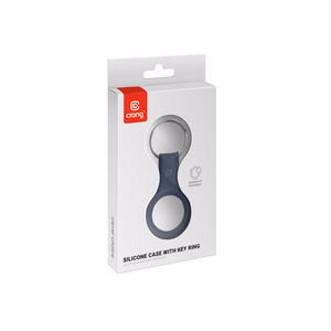 Crong Silicone vāciņš ierīcei Apple AirTag 1 / 2, ar atslēgu gredzenu, tumši zils