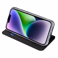 Viedtālruņa apvalks Skin Pro Wallet Case iPhone 15 Plus - melns