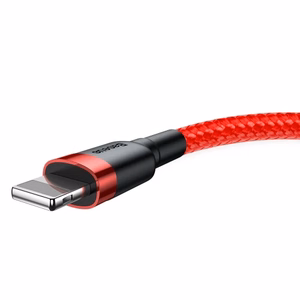 Baseus Cafule USB Lightning kabelis 2.4A 1m (melns + sarkans)