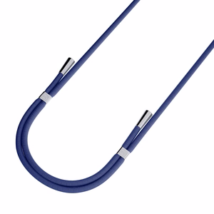 3mk EasyClip tālruņa aukliņa, tumši zila (sudraba krāsas furnitūra)