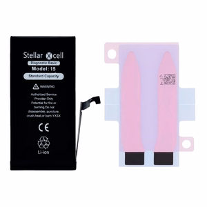 StellarXcell Diagnostic akumulators Apple iPhone 15, 3349 mAh (standarta ietilpība + augstas kvalitātes BMS kopija)